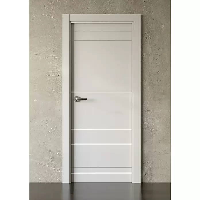 PortStylo Puerta interior Maracay - 72,5 x 203 cm, Derecha, Blanco lacado, Maciza aligerada, Ciega - Foto ambiente