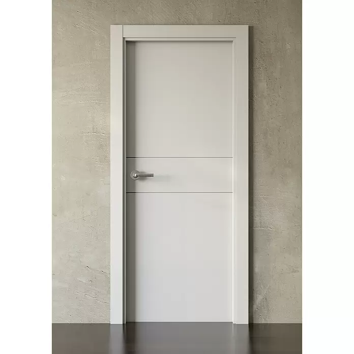PortStylo Puerta interior Lima - 62,5 x 203 cm, Apertura según normativa: Derecha, Blanco lacado, Maciza aligerada - Foto ambiente