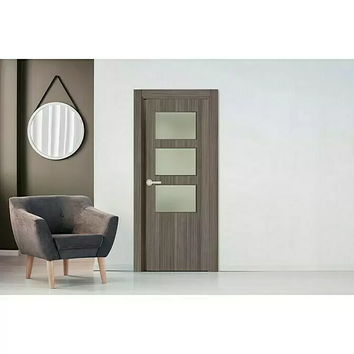 PortStylo Puerta acristalada vinílica Boston - 62,5 x 203 cm, Derecha, Maciza aligerada, Vidriera - Foto ambiente
