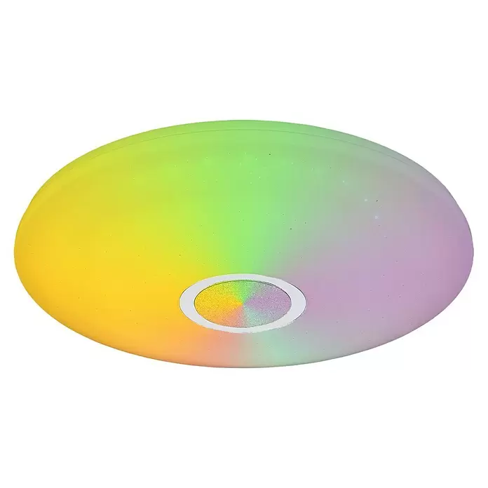 Globo Deckenleuchte rund Abbey Clarke - 18 W, Ø x H: 430 mm x 9 cm, Kaltweiß - Ansicht von unten