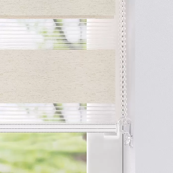 Expo Ambiente Doppelrollo Mini - B x H: 90 x 220 cm, Leinen - Detailaufnahme