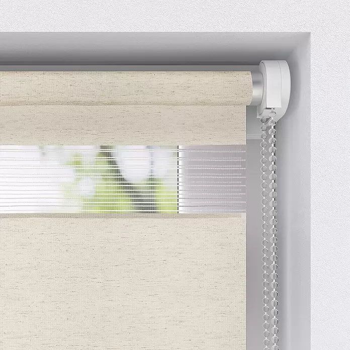 Expo Ambiente Doppelrollo Mini - B x H: 90 x 220 cm, Leinen - Detailaufnahme