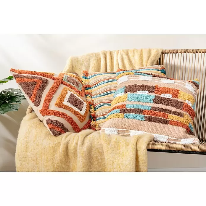 Cojín Kenya - Multicolor, 45 x 45 cm, 100% algodón - Foto ambiente