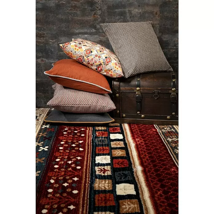 Alfombra de pelo corto Antique - Rojo, 180 x 120 cm, 100% Poliéster - Foto ambiente