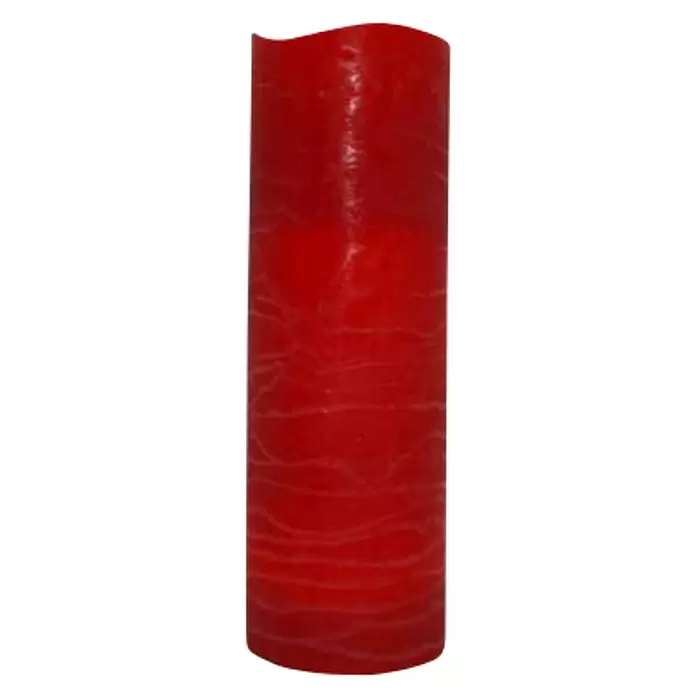 Vela con LED Rosso - Rojo, Altura: 30 cm, 10 cm, Cera natural - Vista frontal