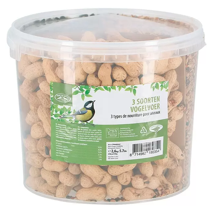 Tuinvogelvoer - 2,6 kg, 3 soorten - Vooraanzicht