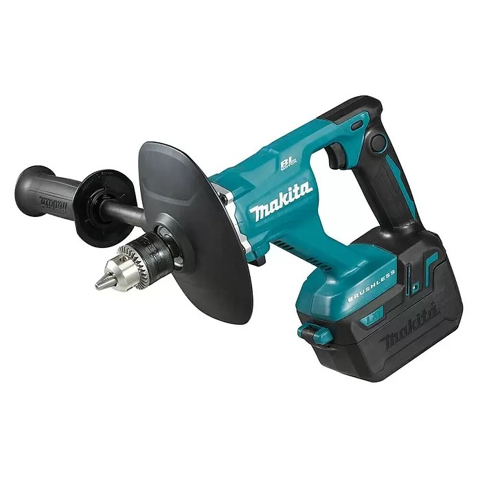Makita Rührwerk DUT131Z - 18 V, Ohne Akku, Leerlaufdrehzahl: 0 U/min - 1.300 U/min - Diagonale Ansicht