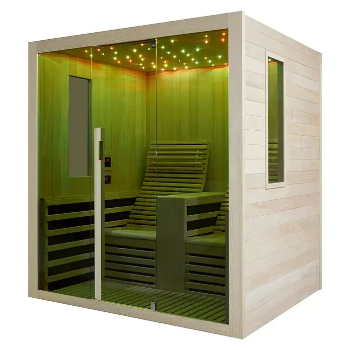 Sanotechnik Infracrvena sauna Carbon 2 - 3.100 W, USB priključak, 150 x 180 x 195 cm - Dijagonalni pogled