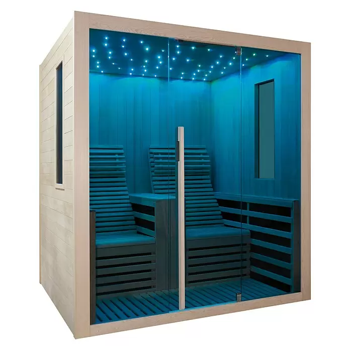 Sanotechnik Infracrvena sauna Carbon 2 - 3.100 W, USB priključak, 150 x 180 x 195 cm - Dijagonalni pogled