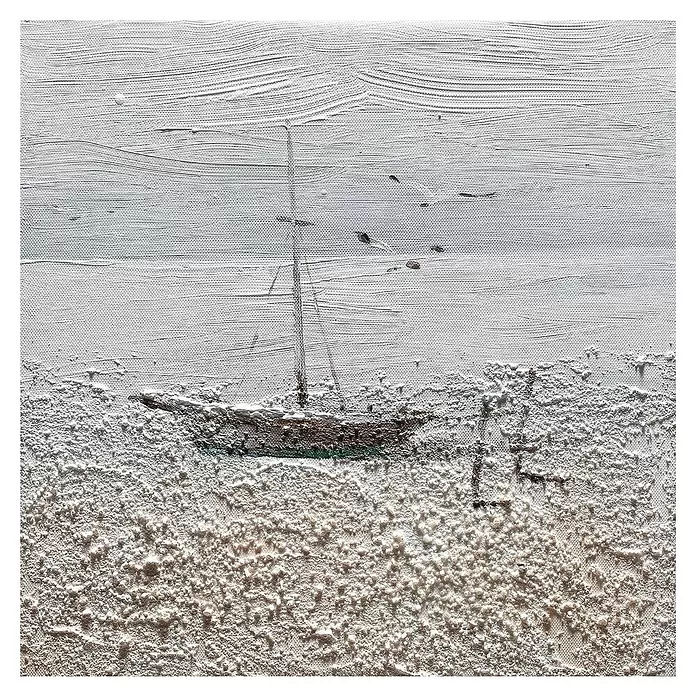 Ručno oslikana slika - Jedrilica, Š x V: 30 x 30 cm - Pogled s gornje strane
