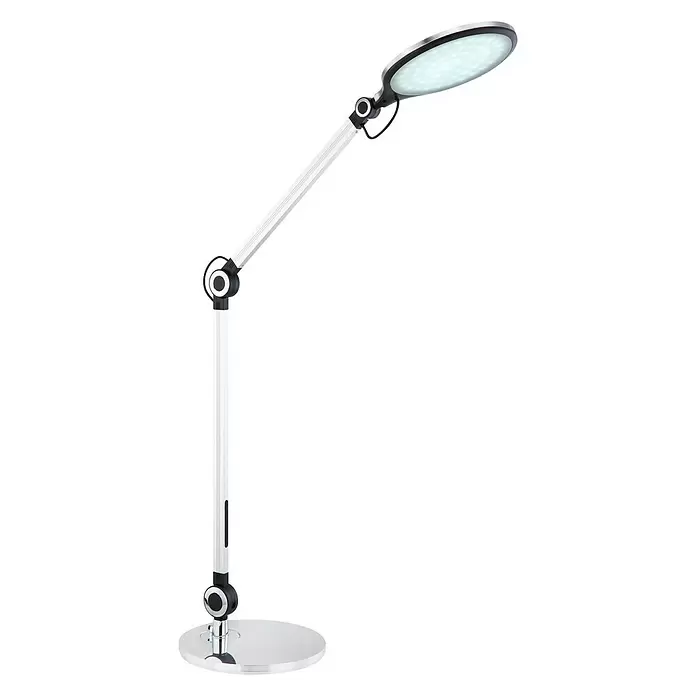 Globo LED-Tischleuchte - 9 W, L x B x H: 22,5 x 7,5 x 57,5 cm, Silber, Kaltweiß - Diagonale Ansicht