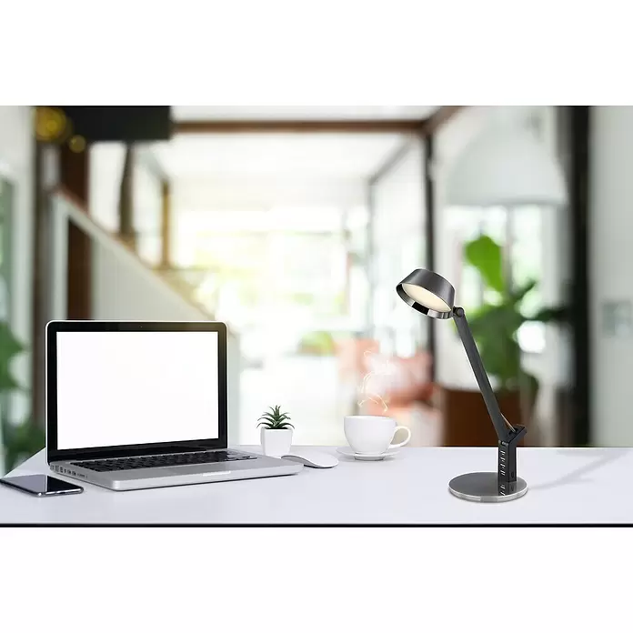 Globo LED-Tischleuchte URSINO - 8 W, L x B x H: 18,5 x 7 x 46,5 cm, Kaltweiß, Schwarz - Stimmungsaufnahme