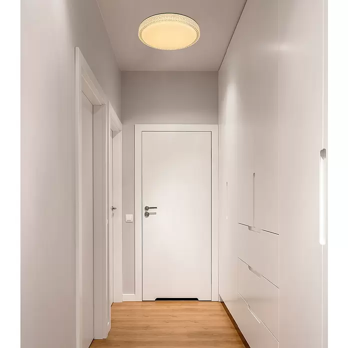 Globo Deckenleuchte rund OVI - 22 W, Ø x H: 400 mm x 41 cm, Nicht Dimmbar - Stimmungsaufnahme