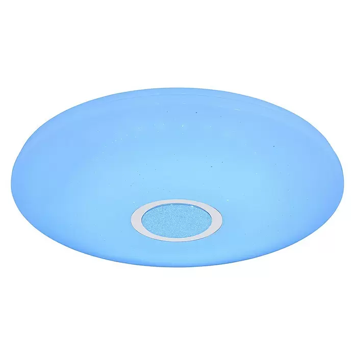 Globo Deckenleuchte rund Abbey Clarke - 18 W, Ø x H: 430 mm x 9 cm, Kaltweiß - Diagonale Ansicht