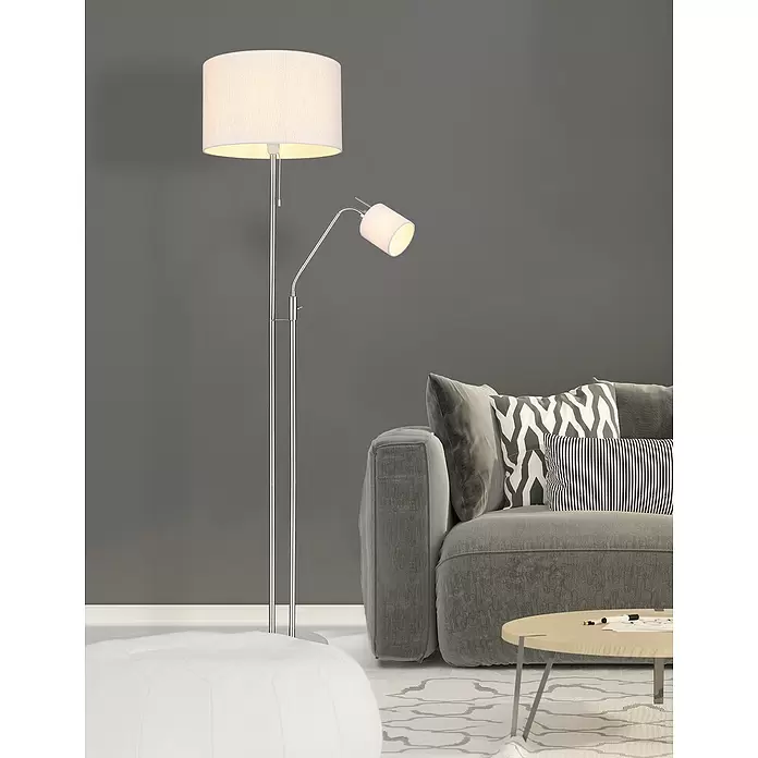 Globo Stehleuchte Ava - Ø x H: 400 mm x 33 cm, E27, 1 Stk. - Stimmungsaufnahme