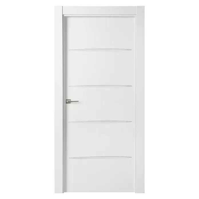 Puerta interior Stuttgart 110 - 72,5 x 203 cm, Derecha, Blanco lacado, Macizo - Vista frontal