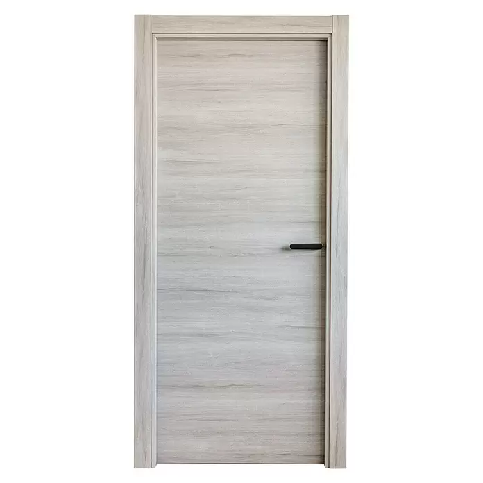 Puerta interior Estela 110 - 82,5 x 203 cm, Izquierda, Roble Gris, Roble, Macizo - Vista frontal