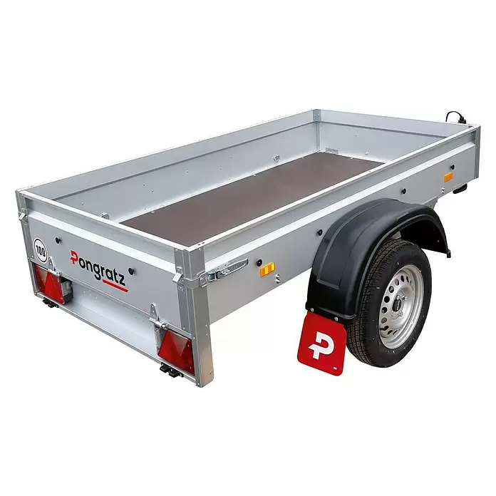 Pongratz Anhänger Tieflader LPA 206 U-B Kippy - Nutzlast: 635 kg, Einachser, Kasteninnenmaß: 201 x 108 x 30 cm, Ungebremst - Diagonale Ansicht