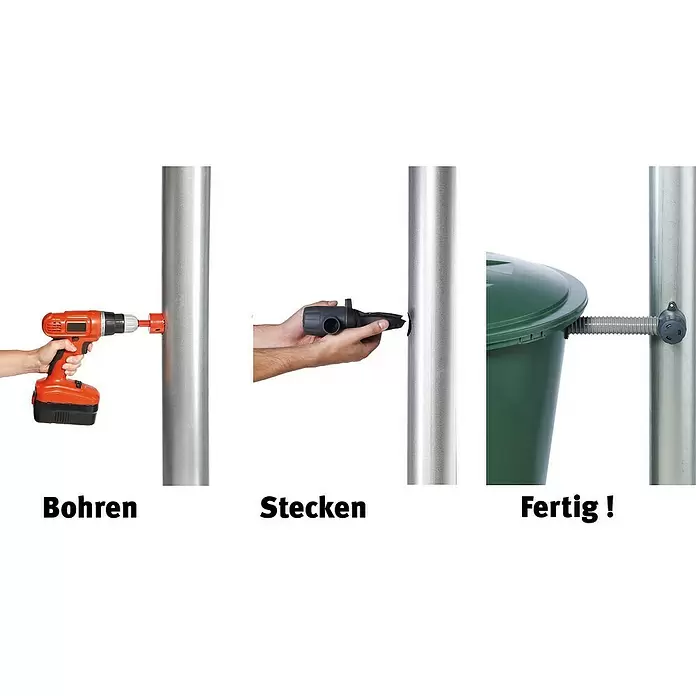 Garantia Regensammler Rapido - Geeignet für: Fallrohrgrößen DN 70 - 100 - Anwendungsbeispiel