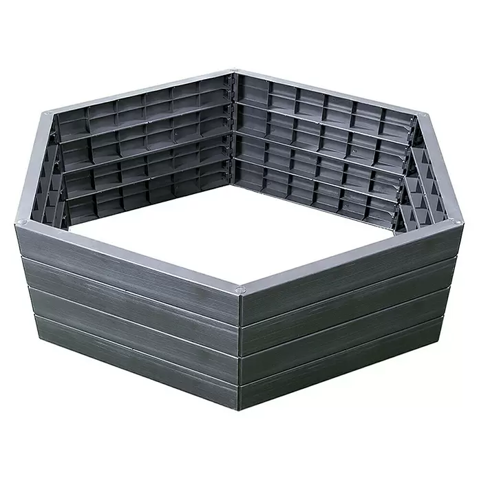 Garantia Hochbeet Ergo XL Wood - Ø x H: 145 x 25 cm, Kunststoff - Diagonale Ansicht