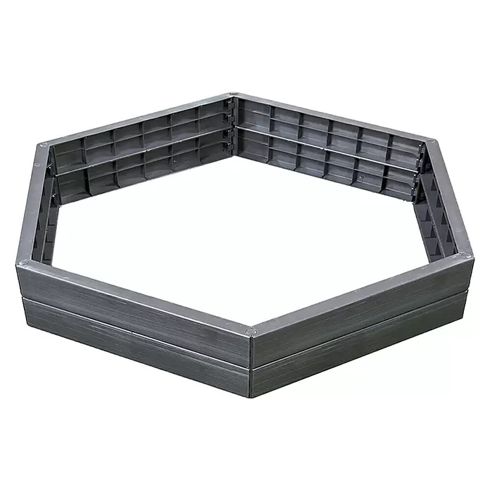 Garantia Hochbeet Ergo XL Wood - Ø x H: 145 x 25 cm, Kunststoff - Diagonale Ansicht