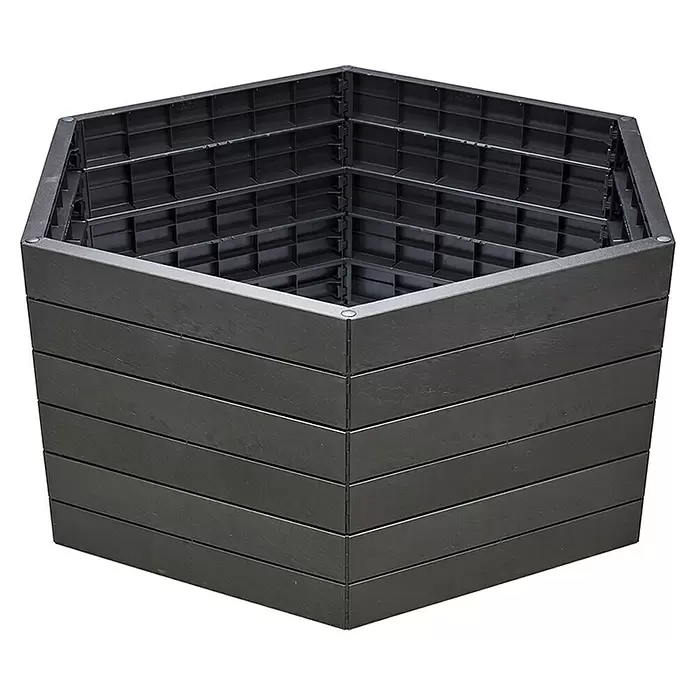 Garantia Hochbeet Ergo XL Stone - Ø x H: 145 x 25 cm, Kunststoff - Diagonale Ansicht