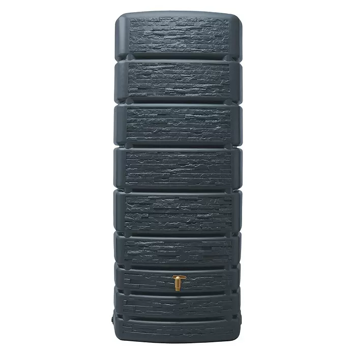 4rainz Wandtank Slim Stone - 500 l, Grau - Vorderansicht