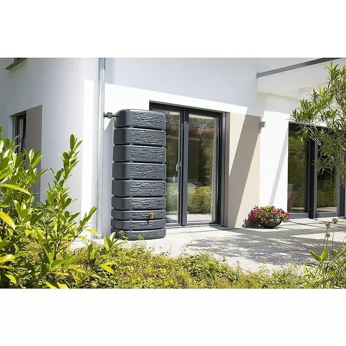 4rainz Wandtank Slim Stone - 500 l, Grau - Stimmungsaufnahme