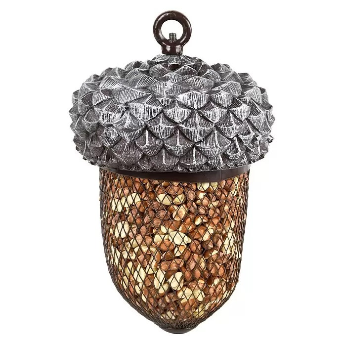 Esschert Design Best for Birds Vogelvoederhuis - 22 x 14 x 14 cm, grijs, Metaal - Toepassingsvoorbeeld
