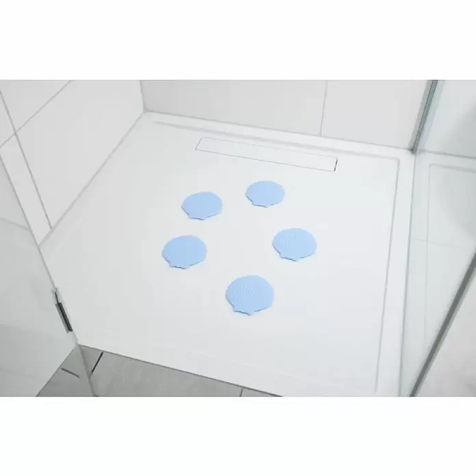 Diaqua Podloga za kadu Minis školjka - 5 Kom., PVC, Svijetloplave boje - Živopisni prikaz