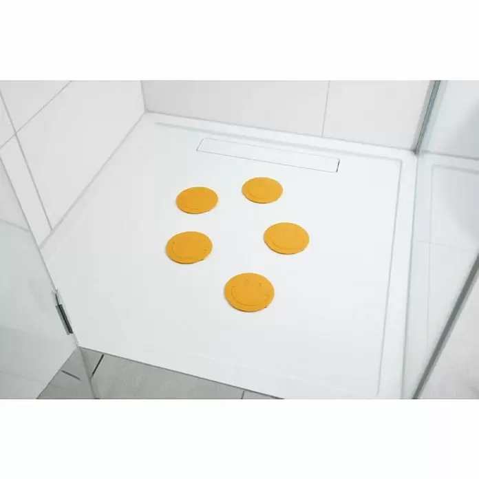 Diaqua Podloga za kadu - 5 Kom., PVC, Narančaste boje - Živopisni prikaz
