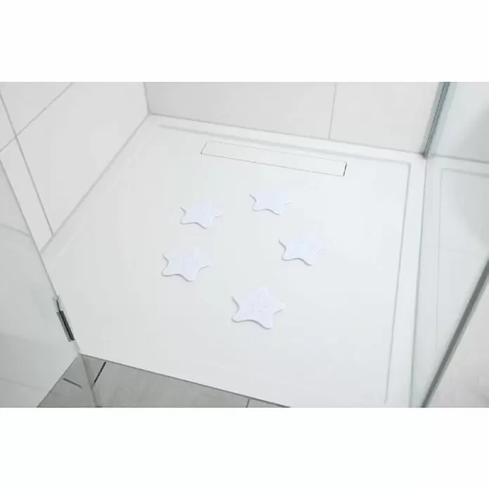 Diaqua Podloga za kadu - 5 Kom., PVC, Bijele boje - Živopisni prikaz