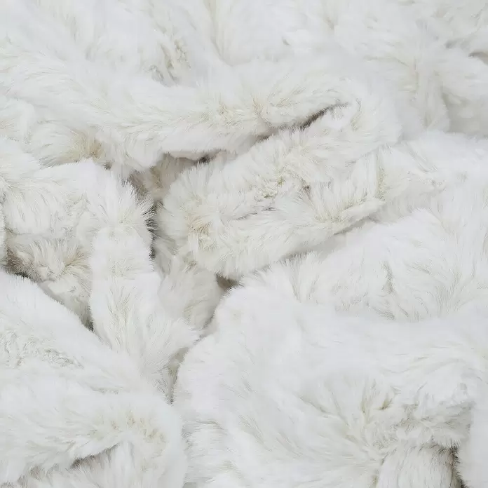 Decke Smooth - Elfenbein, 200 x 150 cm, 100 % Polyester - Detailaufnahme