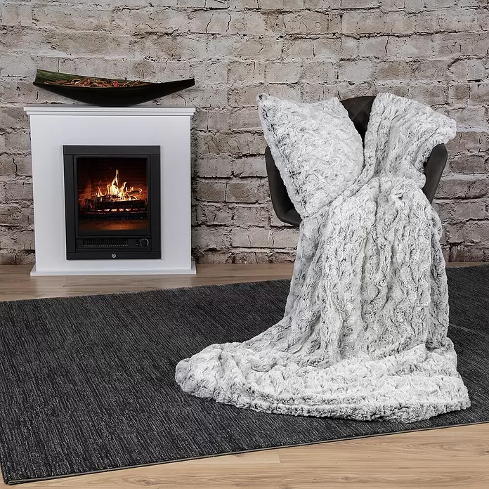 Decke Smooth - Schwarz, 200 x 150 cm, 100 % Polyester - Stimmungsaufnahme