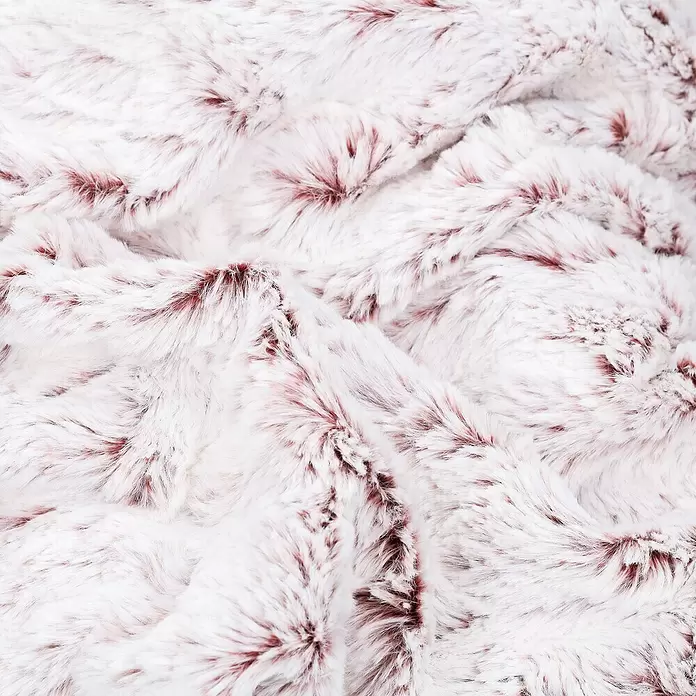 Decke Smooth - Rot, 200 x 150 cm, 100 % Polyester - Detailaufnahme