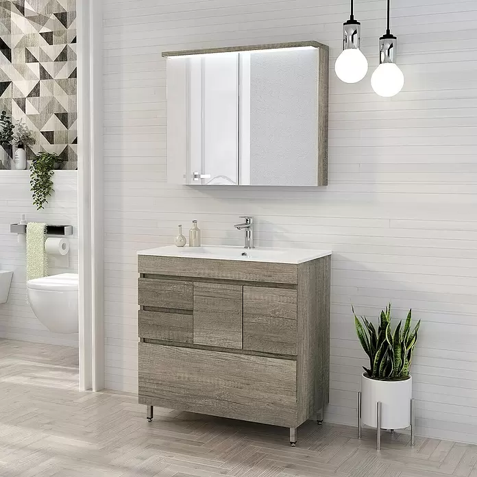 Mueble de lavabo Complet - L x An x Al: 46 x 90 x 85 cm, Nebraska - Foto ambiente