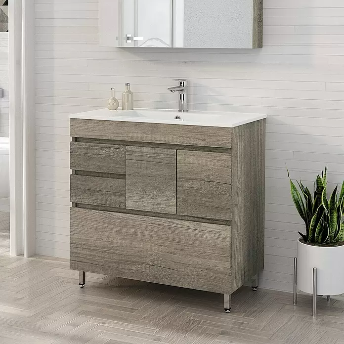 Mueble de lavabo Complet - L x An x Al: 46 x 90 x 85 cm, Nebraska - Foto ambiente