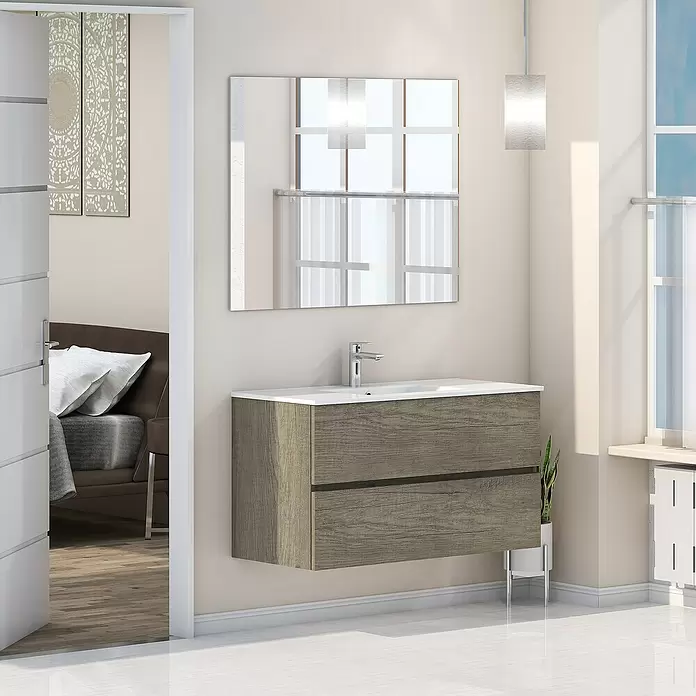 Mueble de lavabo Denver - L x An x Al: 46 x 100 x 54,5 cm, Nebraska - Foto ambiente