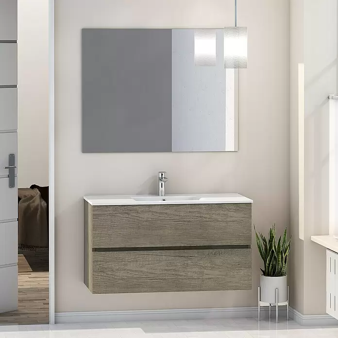 Mueble de lavabo Denver - L x An x Al: 46 x 100 x 54,5 cm, Nebraska - Foto ambiente