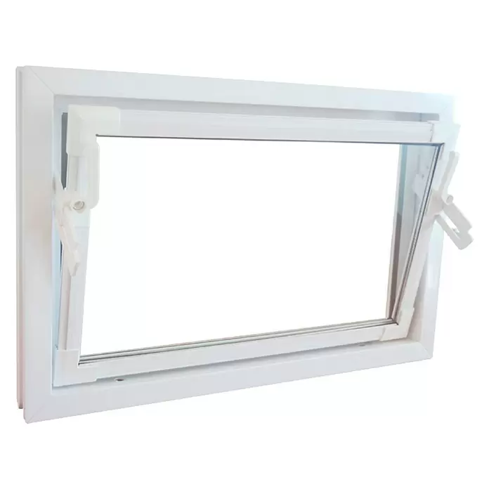 Solid Elements Kippfenster Q59 - 100 x 60 cm, Kunststoff, Weiß - Diagonale Ansicht
