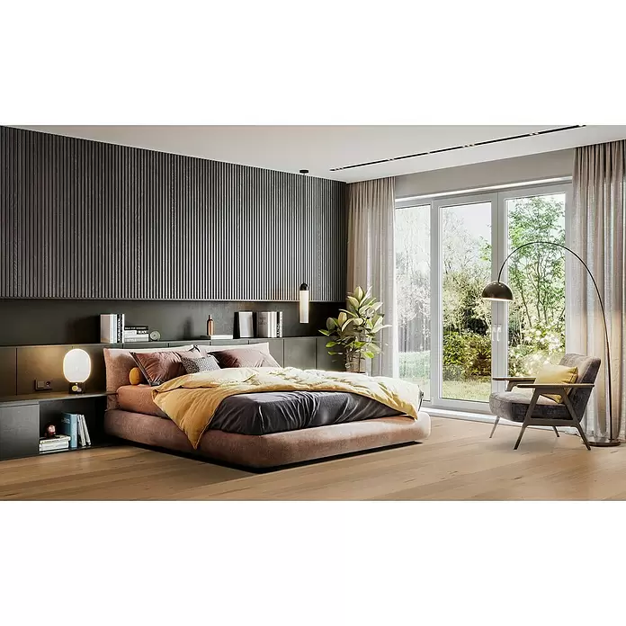 Susify Furnierboden Oak White - 1.900 x 190 x 8 mm, Landhausdiele - Stimmungsaufnahme