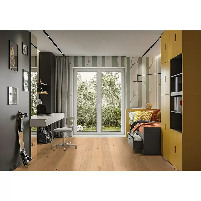 Susify Furnierboden Oak White - 1.900 x 190 x 8 mm, Landhausdiele - Stimmungsaufnahme