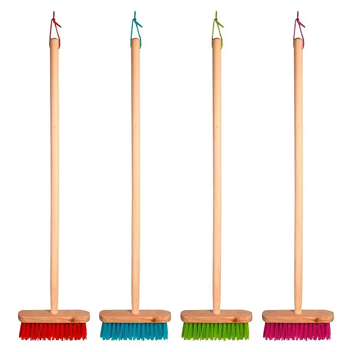 Esschert Design Dječja metla - Duljina: 82 cm, Drvo - Pogled sprijeda