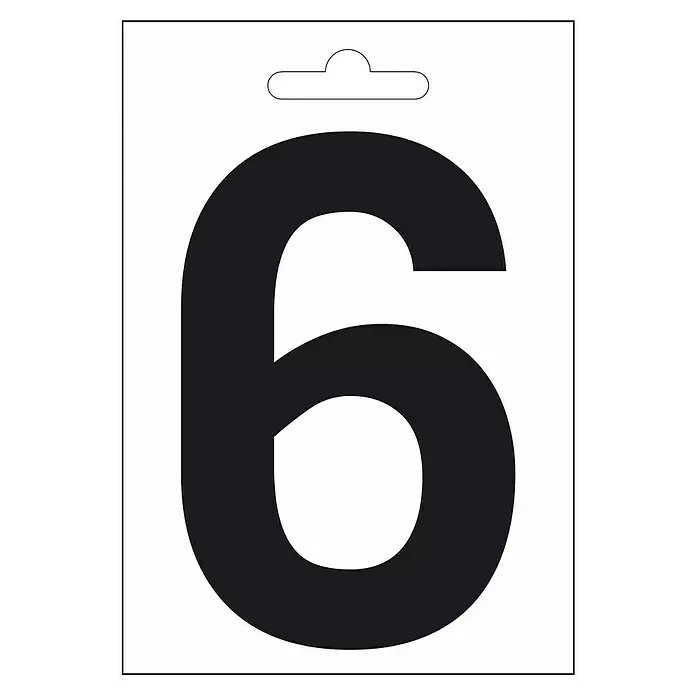 Folienzeichen - Buchstabe J, 10 cm, PVC, Schwarz - Vorderansicht