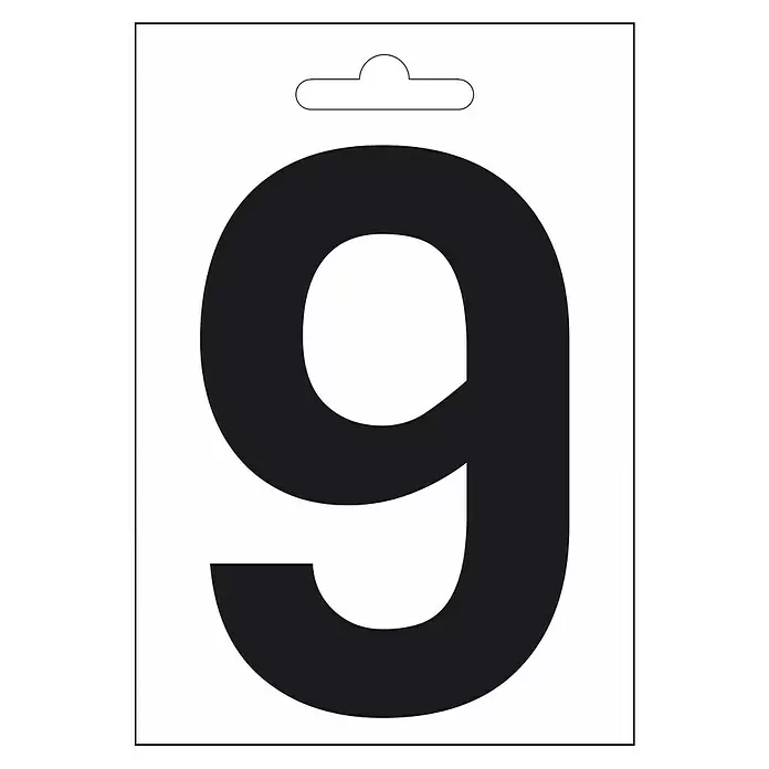 Folienzeichen - Buchstabe J, 10 cm, PVC, Schwarz - Vorderansicht