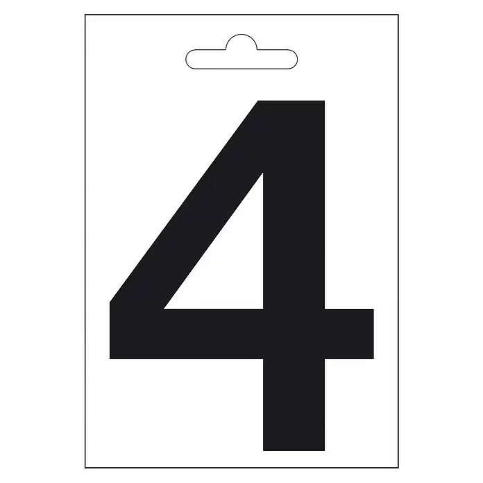 Folienzeichen - Buchstabe J, 10 cm, PVC, Schwarz - Vorderansicht