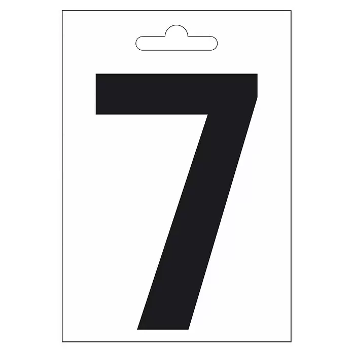 Folienzeichen - Buchstabe J, 10 cm, PVC, Schwarz - Vorderansicht