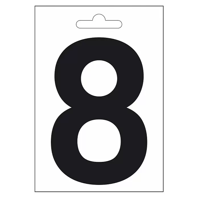 Folienzeichen - Buchstabe J, 10 cm, PVC, Schwarz - Vorderansicht