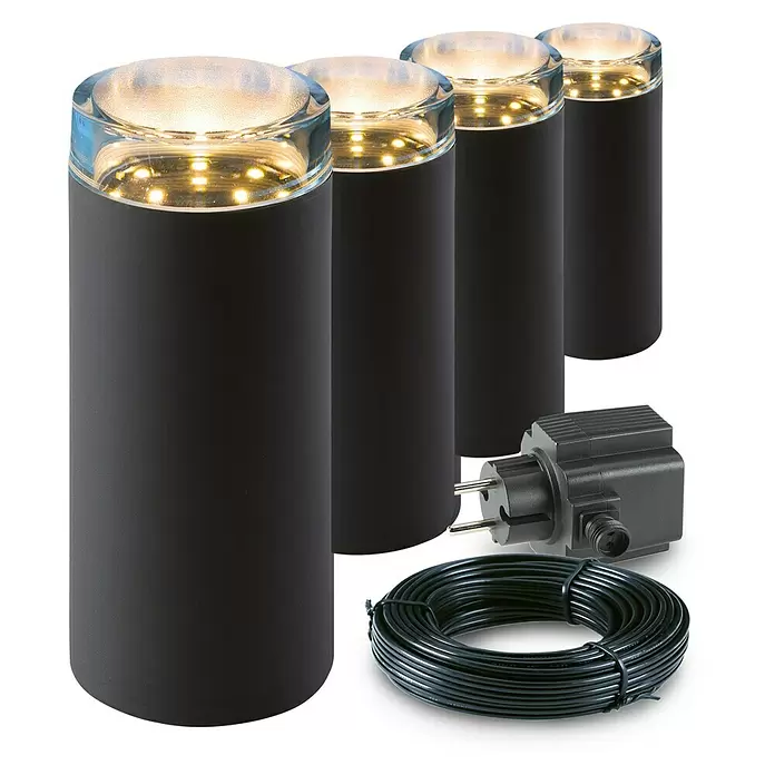 Garden Lights Sokkellamp voor buiten Linum - 2 W, Antraciet, 60 x 60 x 160 mm - Diagonaal zicht
