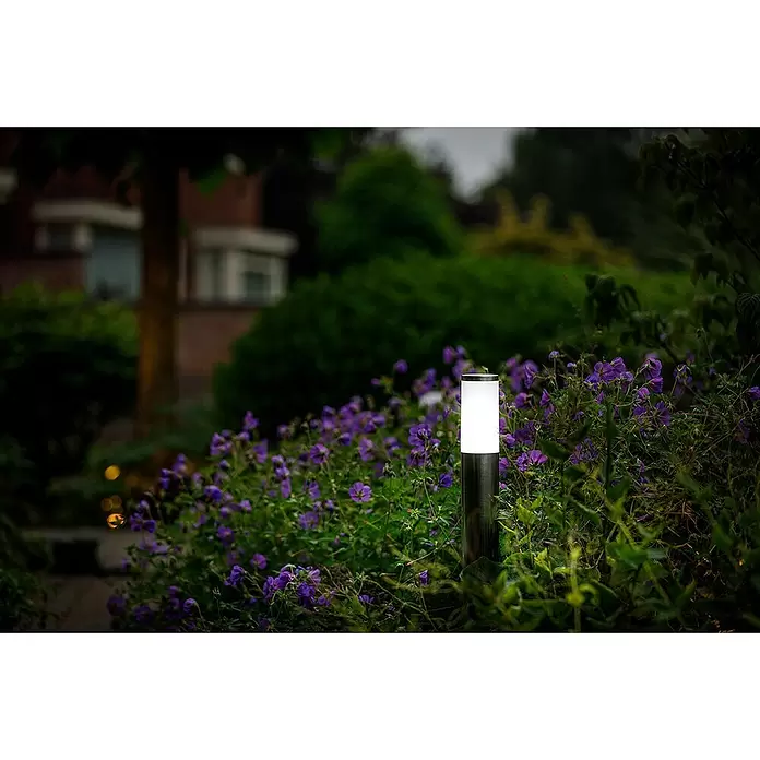 Garden Lights Sokkellamp voor buiten Silia - 1 W, Zilver, 60 x 60 x 600 mm - Toepassingsvoorbeeld